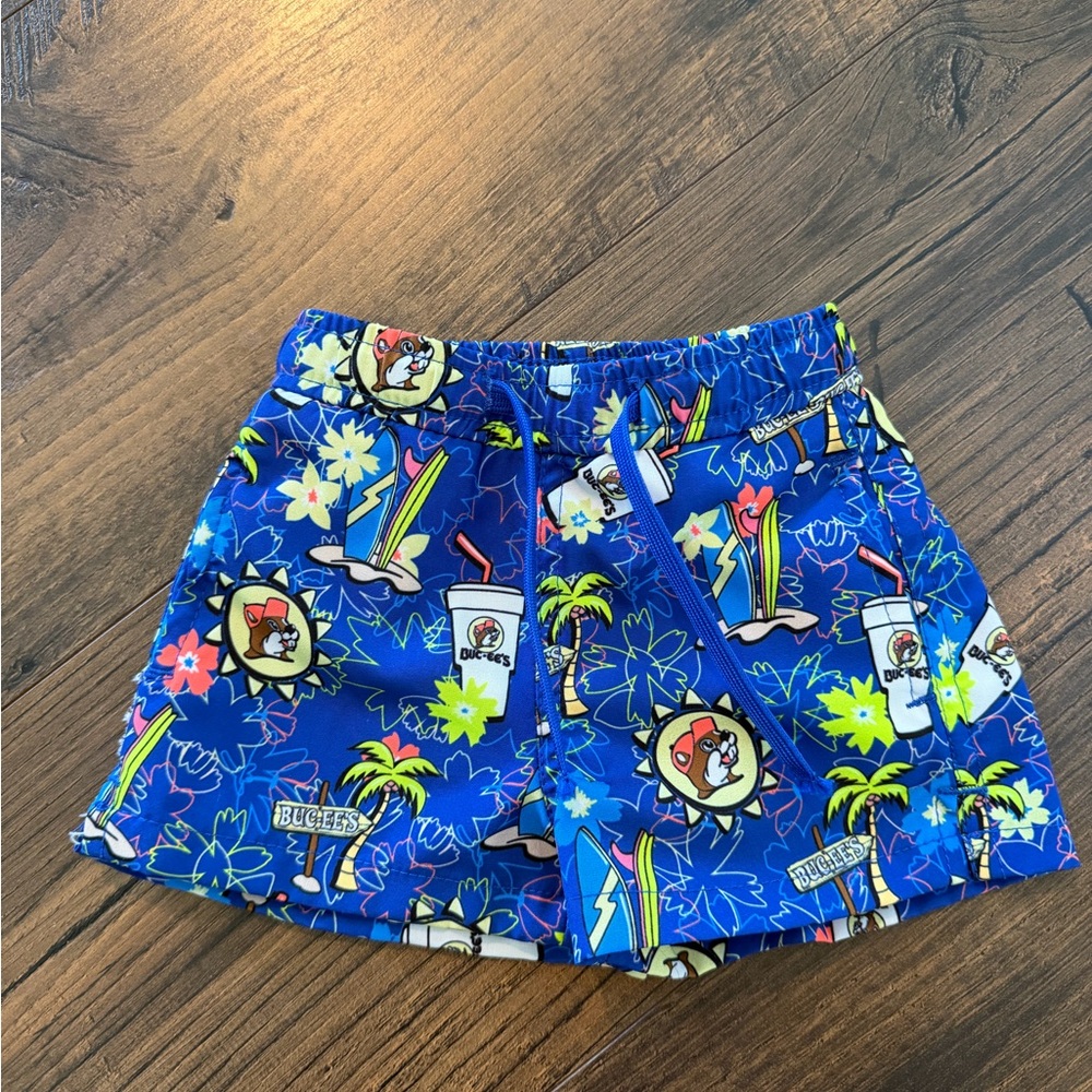 Buc-ee’s Baby Swim Trunks Tropical Blue Size 0-3 Months